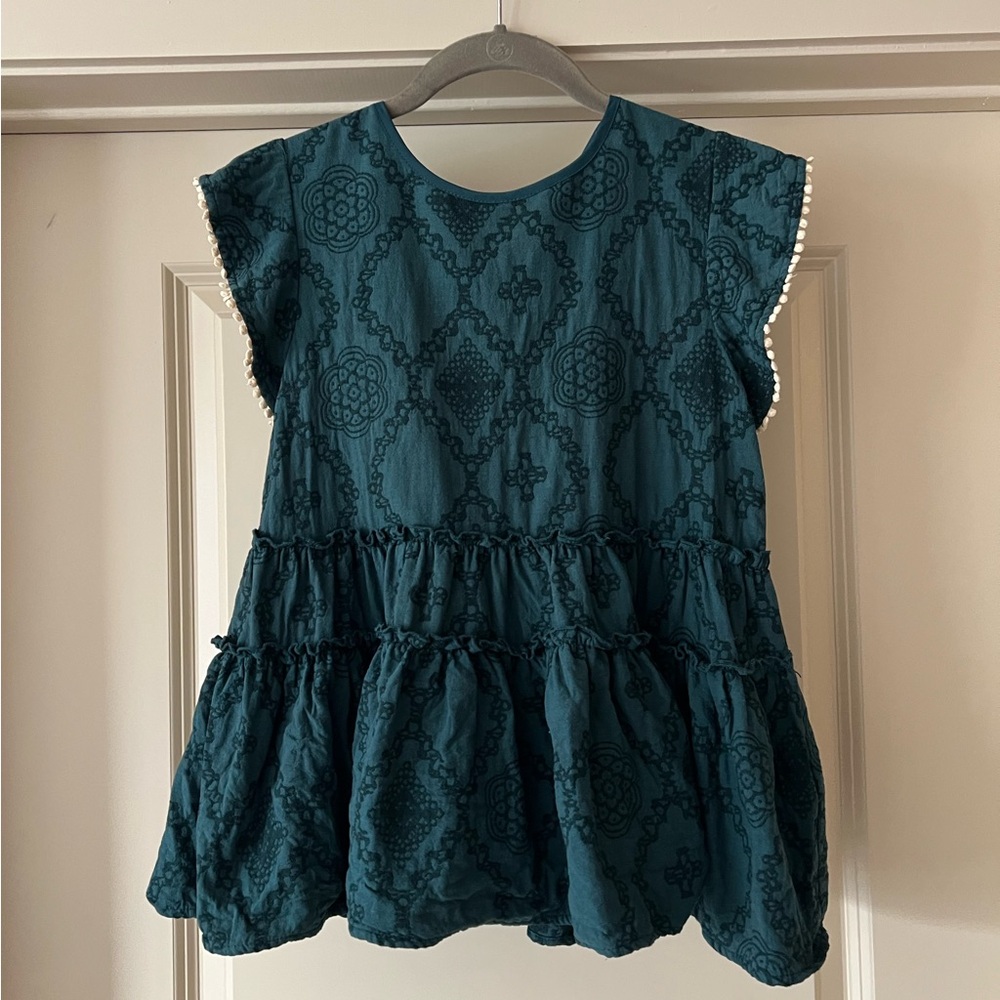 Teal Peplum Top